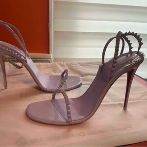Christian Louboutin Lilac Strappy Patent Stiletto Sandals